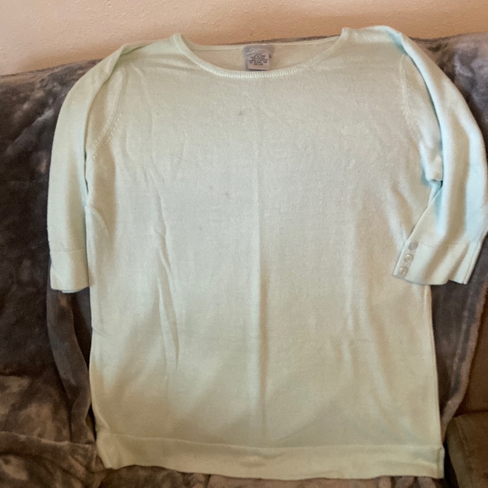Swann mint 3/4 sleeve sweater in Women’s size 1X